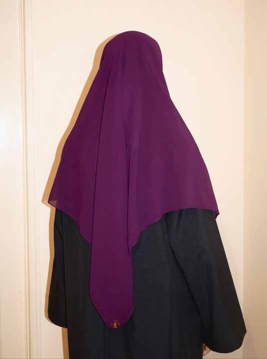 Plum Chiffon Square Scarf