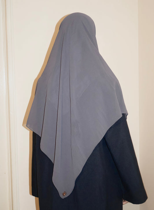 Slate Square Chiffon Scarf