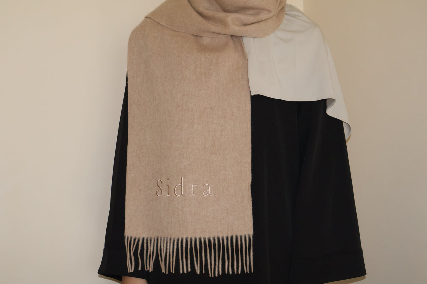 Beige Wool Scarf