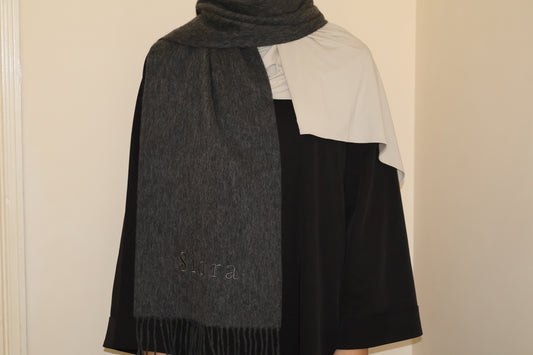 Grey Wool Scarf